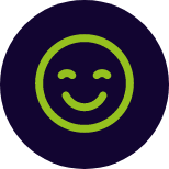Icône smiley symbolisant la satisfaction client d'Alvéa Solaire